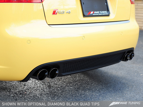 AWE Tuning RS4 Track Edition Exhaust - Diamond Black Tips