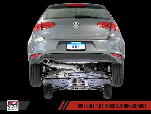 AWE Tuning VW MK7 Golf 1.8T Track Edition Exhaust with Diamond Black Tips (90mm)