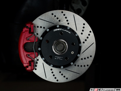 Front Cross-Drilled & Slotted 2-Piece Brake Rotors - Pair (312x25) OE# 1K0615301AA