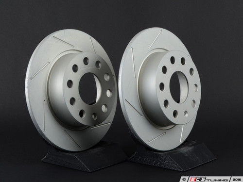 Rear Slotted Brake Rotors - Pair (253x10)