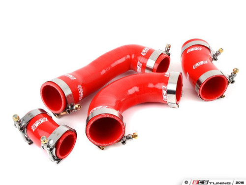 High Flow Charge Pipe Coupler Kit - Includes All 4 Intercooler Pipe Couplers - Red