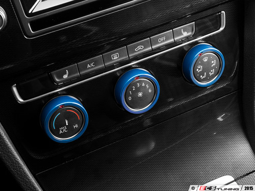 Climate Control Ring Kit - SMOOTH - Blue Anodized