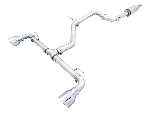 AWE VW GTI MK8 Track Edition Exhaust - Chrome Silver Tips