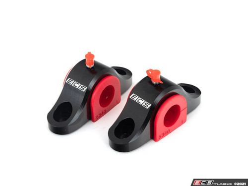 ECS Billet Front Sway Bar Brackets With Polyurethane Bushings - Pair - E9X Non-M