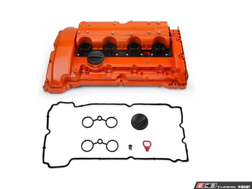 Upgraded Aluminum Valve Cover Kit - Orange Paint