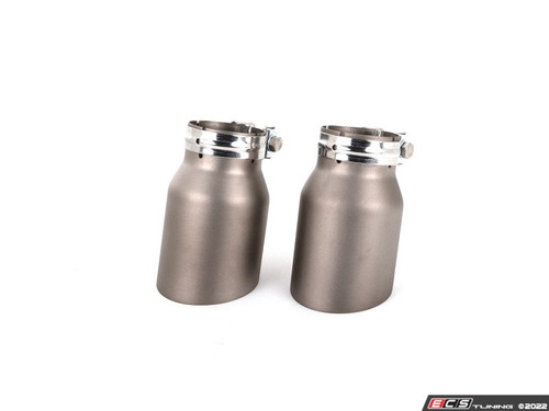 ECS "Ti.22" UNIVERSAL Exhaust Tips - 3.5" Titanium - Matte Finish - Pair