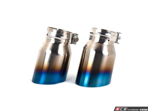 ECS "Ti.22" UNIVERSAL Exhaust Tips - 3.5" Titanium - Burnt Finish - Pair