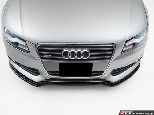 Gloss Black Front Lip Spoiler - Audi B8 A4 Pre-Facelift Non S-Line