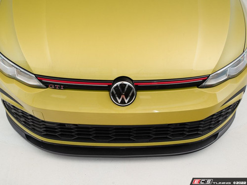 VW MK8 GTI Front Lip Spoiler - Traditional Style - Textured Black