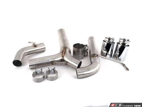 F3x N55 Turner Motorsport Rear Muffler Delete Kit - With 3.5" Chrome Tips