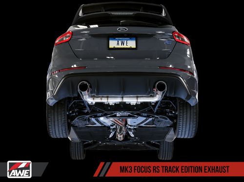 AWE Ford Focus RS Track Edition Cat-back Exhaust - Diamond Black Tips