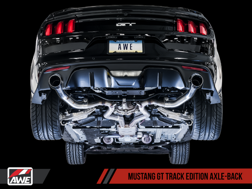 AWE S550 Mustang GT Axle-back Exhaust - Track Edition (Chrome Silver Tips)