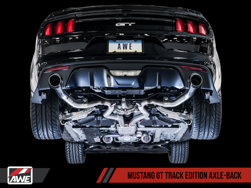 AWE S550 Mustang GT Axle-back Exhaust - Track Edition (Diamond Black Tips)