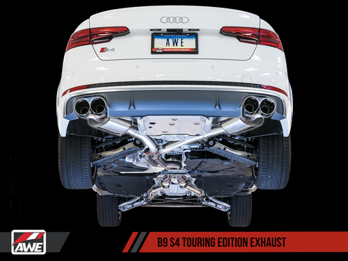 AWE Tuning Audi B9 S4 Touring Edition Exhaust (Chrome Silver 102mm Tips)