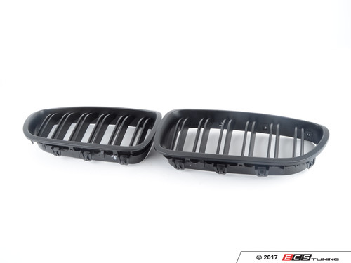 ECS Dual Slats Kidney Grille Set - Matte Black