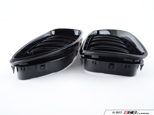 Dual Slats Blackout Grille Set - Gloss Black | ES3426695