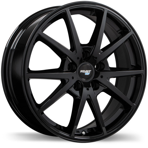 EV02 17x6.5 5x114.3mm +38 66.1mm | Gloss Black Finish