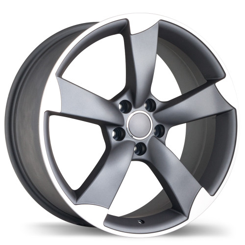 R134A 19x8.5 5x112mm +35 66.5mm | Matte Gunmetal w/Machined Face Finish
