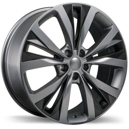 R201 20x8.5 5x108mm +45 63.4mm | Matt Gunmetail w/Matte Black Inserts