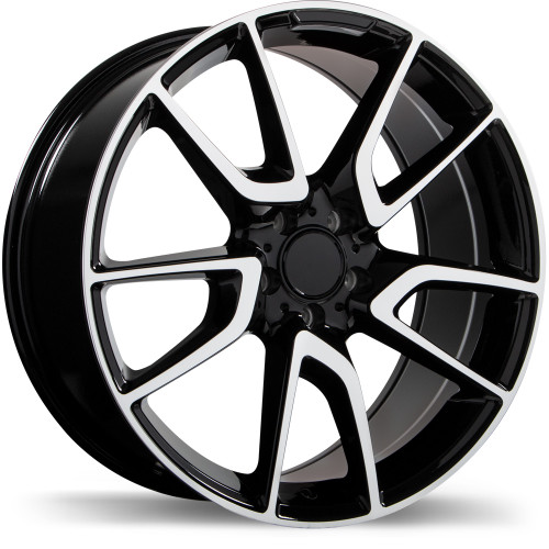 R207 20x8.5 5x112mm +40 66.5mm | Gloss Black with Machined Face Finish
