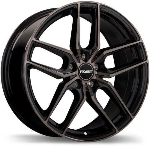 Aristo 19x8.5 5x114.3mm +40 72.6mm | Gloss Black Machined Face & Smoked Clear