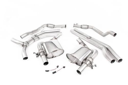 Milltek Sport Cat Back Non-Res (Race - Louder) with Cerakote Black Oval Tips