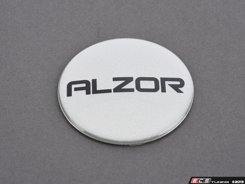 Alzor Center Cap Sticker - 60mm - Silver / Black Alzor Logo