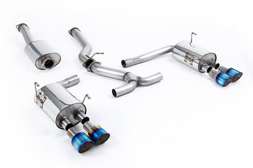Milltek Resonated (Quieter) Cat-Back Exhaust System with Burnt Titanium GT-100 Tips - EC-Approved.