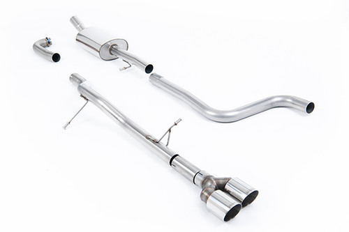 Milltek Non-Resonated (Louder) Cat-Back Exhaust System with Twin GT-90 Polished Trims