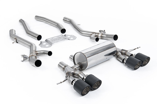 Milltek OPF/GPF Back with Centre Resonator Bypass System with JET-115 Carbon Fibre Trims
