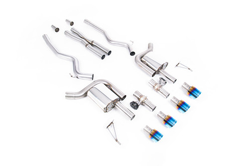 Milltek Active Valved Cat Back with X Pipe and Burnt/Blue Titanium Tips