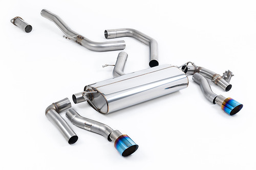 Milltek OPF/GPF Back System with GT-100 Burnt/Blue Titanium Trims