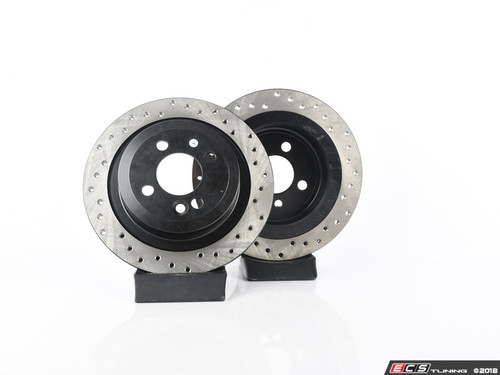 Rear V4 Cross Drilled Rotors - Pair 11.02" (280x10)