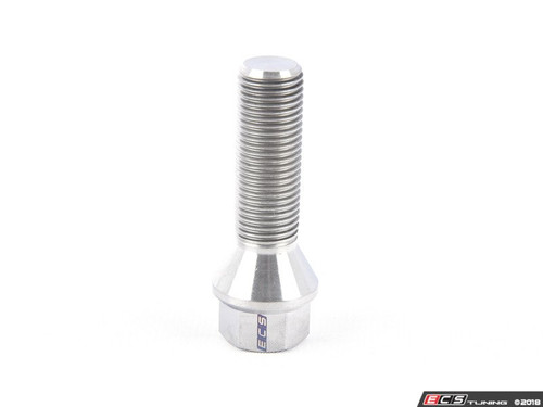 Titanium Conical Seat Wheel Bolt - 14x1.5x40mm - Priced Each