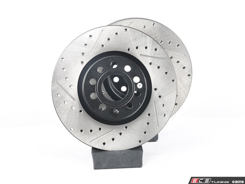 Front Big Brake Kit - ECS Cross Drilled & Slotted V4 Rotors (312x25)
