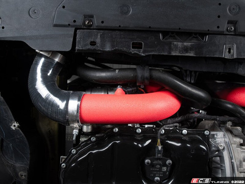 MK8 GTI Throttle Body Charge Pipe Kit - Wrinkle Red