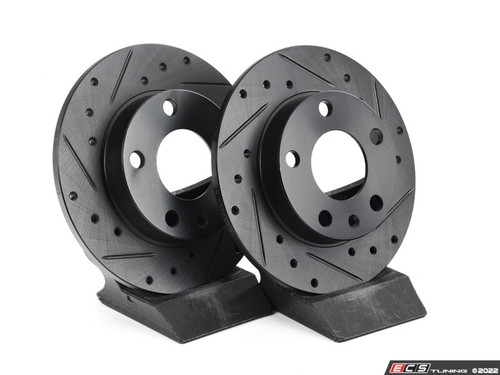 Rear V5 Drilled & Slotted Brake Rotors - Set (245x10)