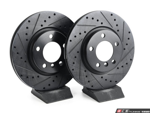 Front V5 Drilled & Slotted Brake Rotors - Set (307x24)