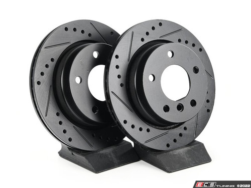 Rear V5 Drilled & Slotted Brake Rotors - Set (276x19)