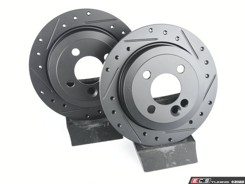 Rear V5 Drilled & Slotted Brake Rotors - Set (259x10)