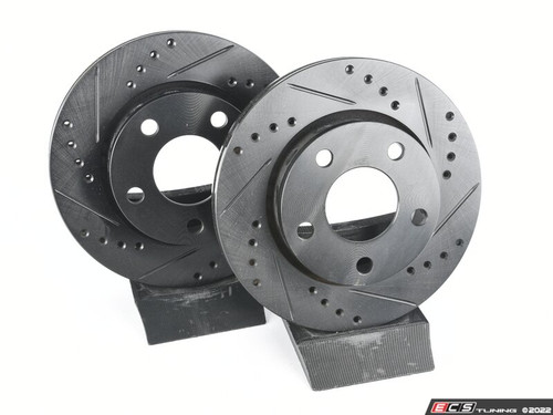 Rear V5 Drilled & Slotted Brake Rotors - Set (256x22)