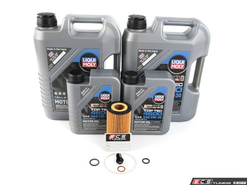 Liqui Moly Top Tec 4600 Diesel Oil Service Kit - With ECS Magnetic Drain Plug (5w-30)