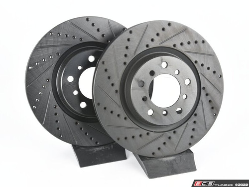 Front V5 Drilled & Slotted Brake Rotors - Set (325x28)