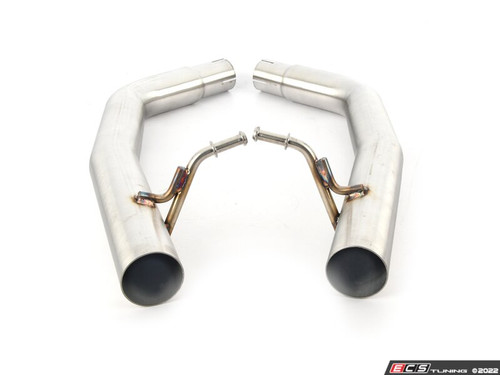 B6 S4 Muffler Delete Kit - With 4.0" Chrome Tips