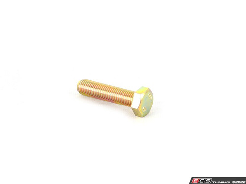 M12 X 1.5 Mm Thread, 50 Mm Long, Zinc Yellow-Chromate Plated Steel Hex Head Screw