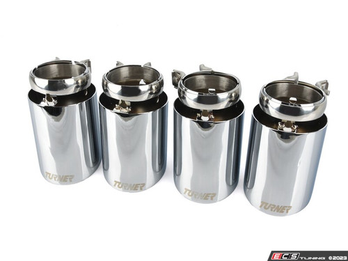 3.5" Mirror Chrome Swivel Exhaust Tips - Set of 4