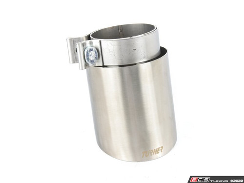 Turner 4" Universal Double Wall Exhaust Tip W/ Brushed Stainless Finish