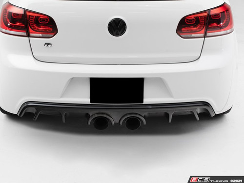 MK6 Golf R Rear Diffuser - Gloss Black