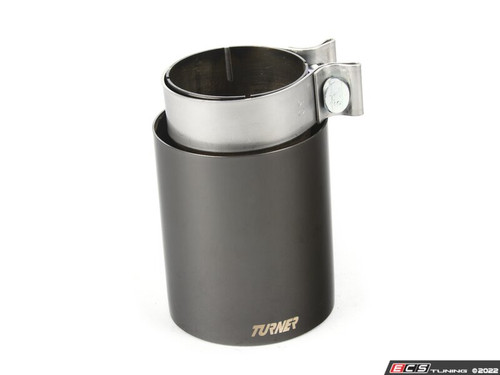 Turner 4" Universal Double Wall Exhaust Tip W/ Polished Black Chrome Finish