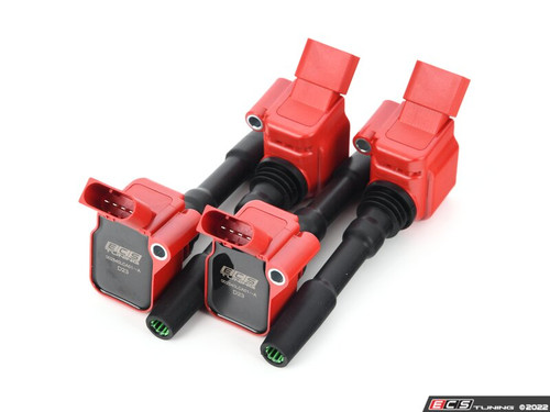 ECS Performance Ignition Coils - Red - Set Of Four